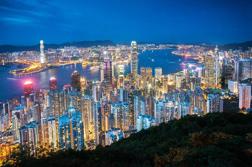 Hong Kong panorama nocturne